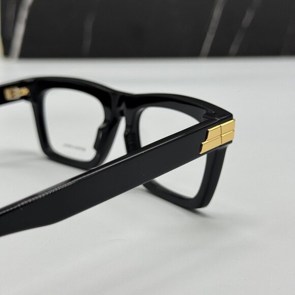 NEW BOTTEGA VENETA BV1059O 001 SQUARE BLACK WOMEN EYEGLASSES - Picture 5 of 10